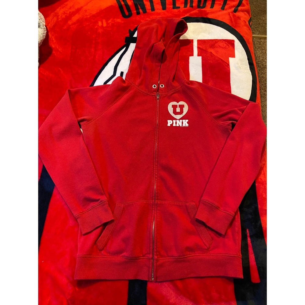 ❌⭕️❌⭕️super cute utah utes pink zip up.